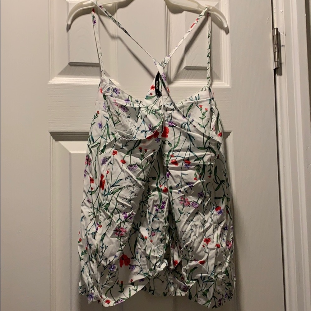 Open Back Floral Tank - Picture 2 of 4
